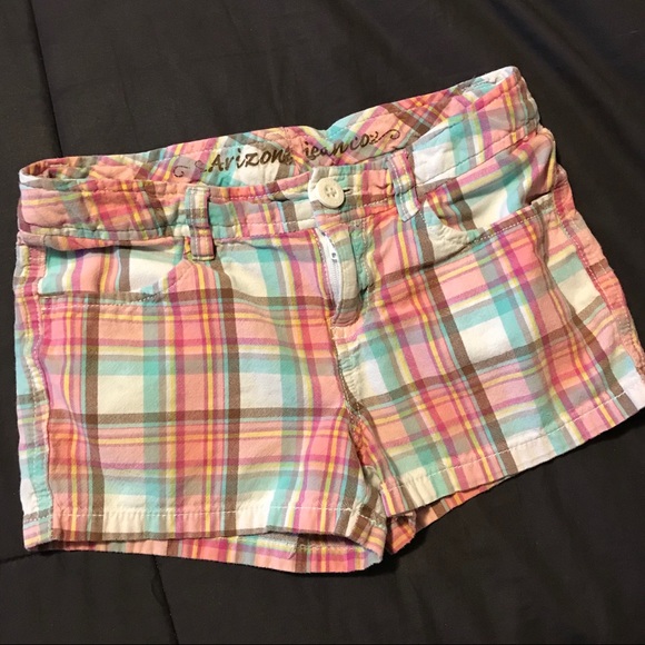 Arizona Jean Company Other - Arizona Jeans Company Pink Plaid Girls Shorts Size 7